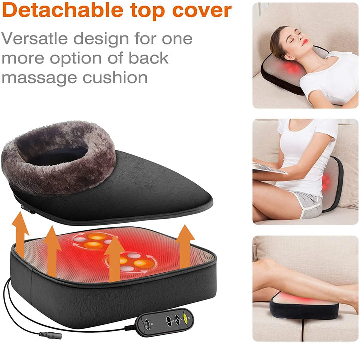 3-In-1 Foot Warmer,  Vibration Back and Foot Massager with Heat, Gifts