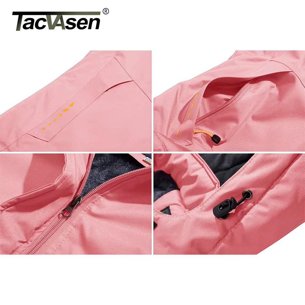 Womens Winter Fleece Jackets Waterproof Snowboard Ski Jacket Coat Outdoor Camping Hiking Jackets Windbreaker Parka