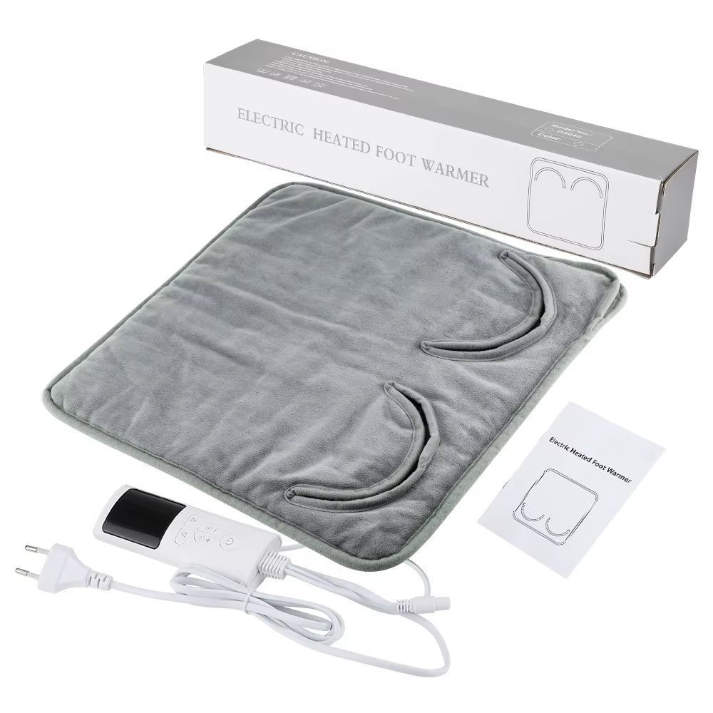 Electric Heating Pad Foot Warmer Soft Plush Washable Portable Winter Heater Thermal Blanket Hand Foot Warming Mat for Bed Sofa