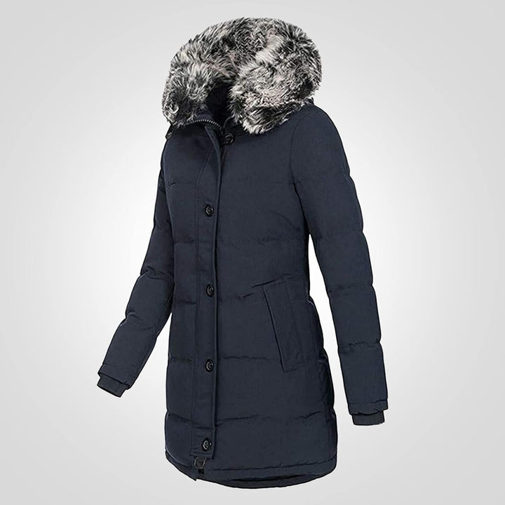 Women'S down Coat with Winter Warm inside Fleece Padded Hooded Coat Jacket Slim Zipper Hoodie Jacket