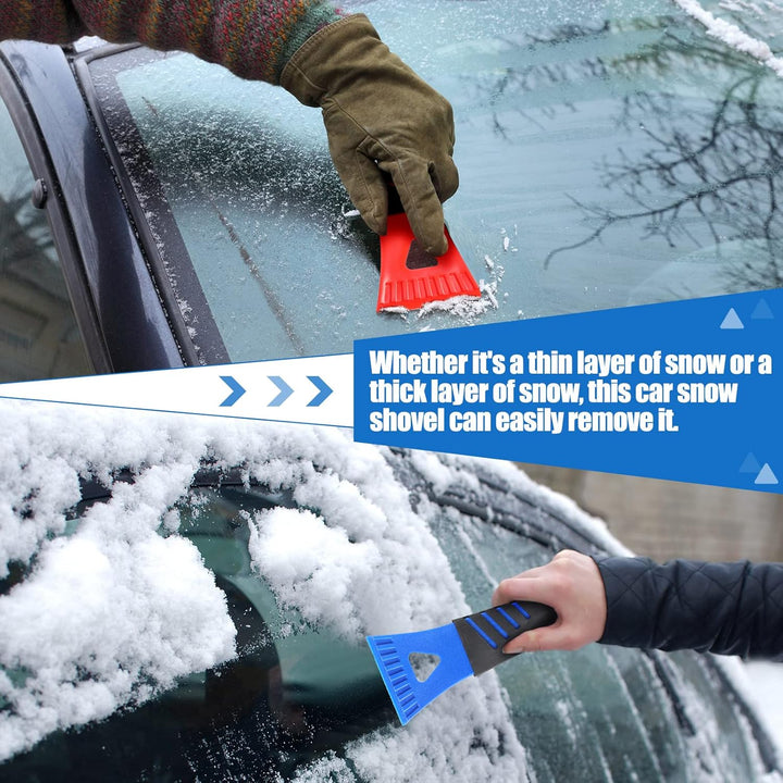 4 Pcs Ice Scraper for Car Windshield Plastic Snow Frost Ice Removal Tools for Cars Trucks Window