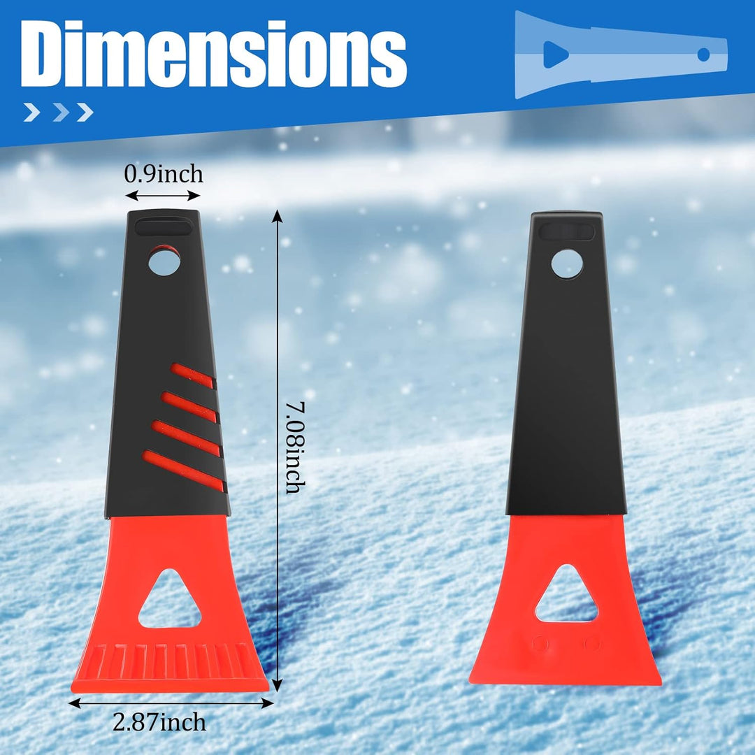 4 Pcs Ice Scraper for Car Windshield Plastic Snow Frost Ice Removal Tools for Cars Trucks Window