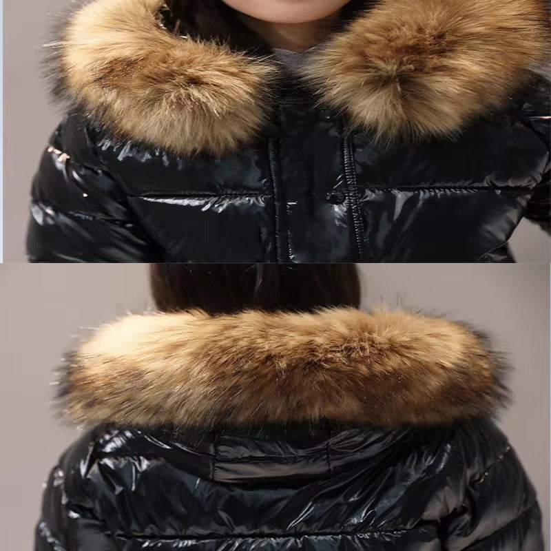 Fake Fur Winter Female Jacket New 2023 Hooded Winter Coat Women Warm Parkas Waterproof Winter Jacket for Women Short Outerwear