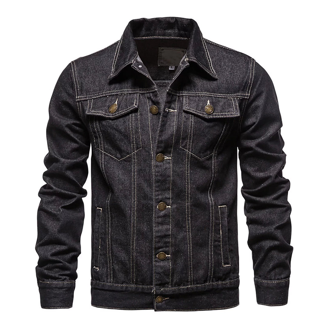 Men Oversized Denim Jacket plus Size Lightweight Button down Lapel Jean Coat Big and Tall Outwear Jackets