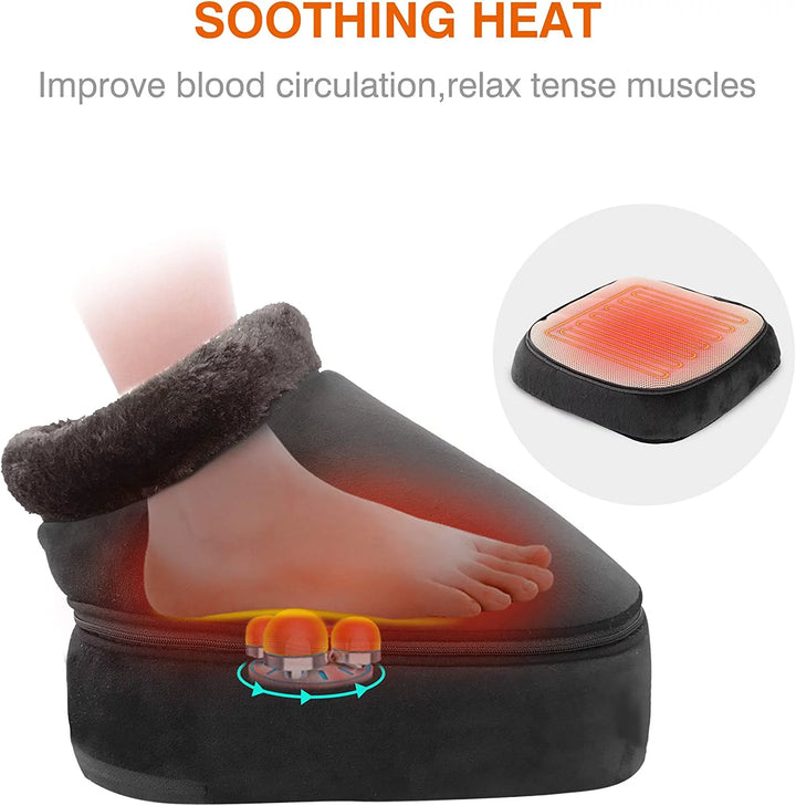 3-In-1 Foot Warmer,  Vibration Back and Foot Massager with Heat, Gifts