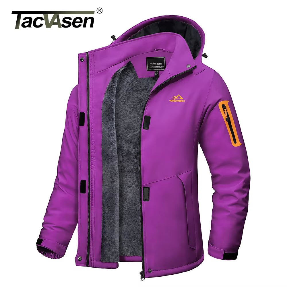 Womens Winter Fleece Jackets Waterproof Snowboard Ski Jacket Coat Outdoor Camping Hiking Jackets Windbreaker Parka