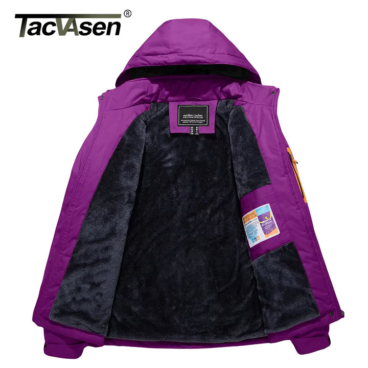 Womens Winter Fleece Jackets Waterproof Snowboard Ski Jacket Coat Outdoor Camping Hiking Jackets Windbreaker Parka