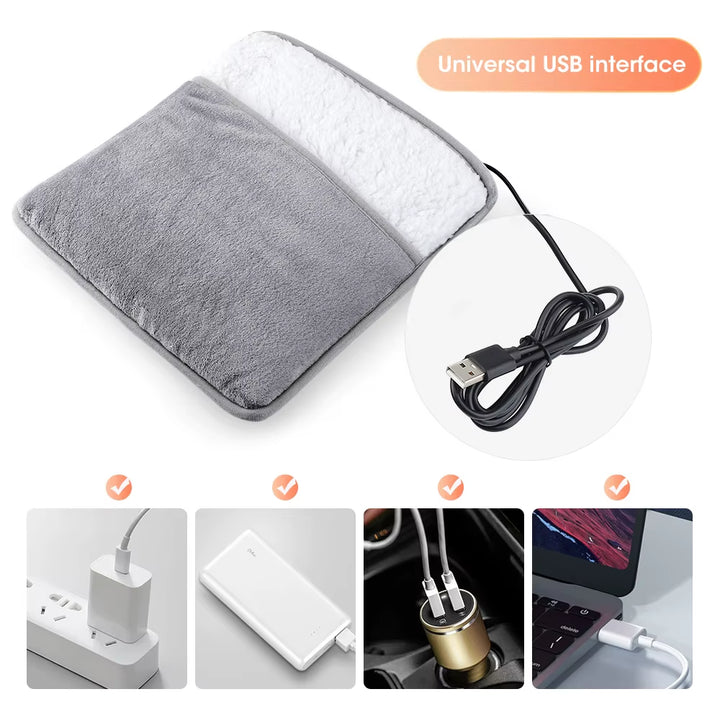 Hot Sale USB Foot Warmer Pad Soft Winter Feet Warmer Foot Heating Pad Heated Foot Warmer Electric Heating Pad for Home & Office