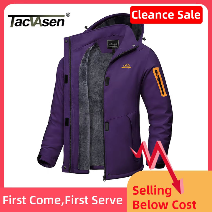 Womens Winter Fleece Jackets Waterproof Snowboard Ski Jacket Coat Outdoor Camping Hiking Jackets Windbreaker Parka