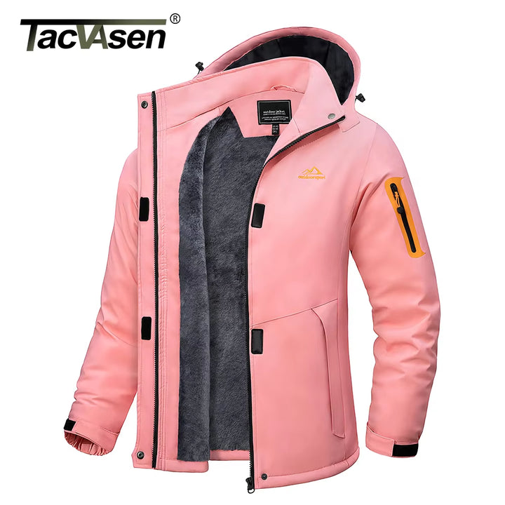 Womens Winter Fleece Jackets Waterproof Snowboard Ski Jacket Coat Outdoor Camping Hiking Jackets Windbreaker Parka