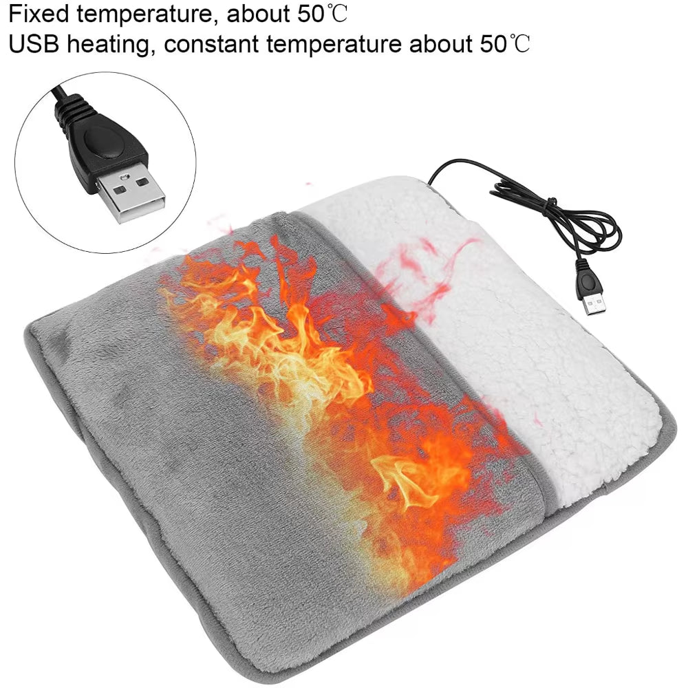 Hot Sale USB Foot Warmer Pad Soft Winter Feet Warmer Foot Heating Pad Heated Foot Warmer Electric Heating Pad for Home & Office