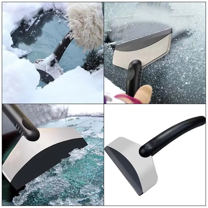 1/2Pcs Car Snow Shovel Winter Windshield Defrosting Ice Scraper Tool Stainless Steel Car Windshield Snow Remover Car Accessories