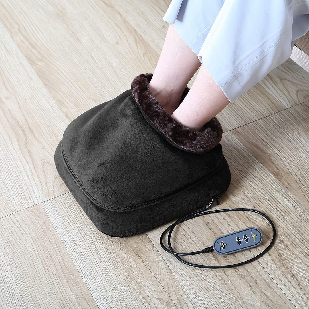 3-In-1 Foot Warmer,  Vibration Back and Foot Massager with Heat, Gifts